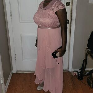 Source Unknown Pink Lace Dress